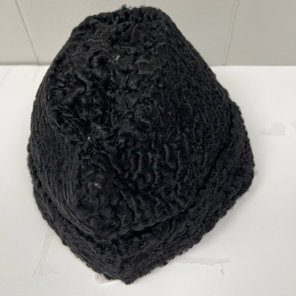 Vintage Black Persian Lamb Unisex Hat 22”